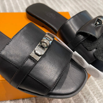 GABRIEL SANDAL BLACK CALFSKIN