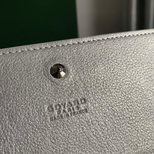 VARENNE CONTINENTAL WALLET 19 IN GRAY GOYARDINE CANVAS