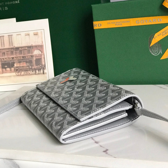 VARENNE CONTINENTAL WALLET 19 IN GRAY GOYARDINE CANVAS