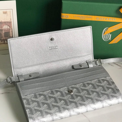VARENNE CONTINENTAL WALLET 19 IN GRAY GOYARDINE CANVAS