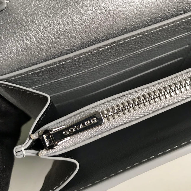 VARENNE CONTINENTAL WALLET 19 IN GRAY GOYARDINE CANVAS