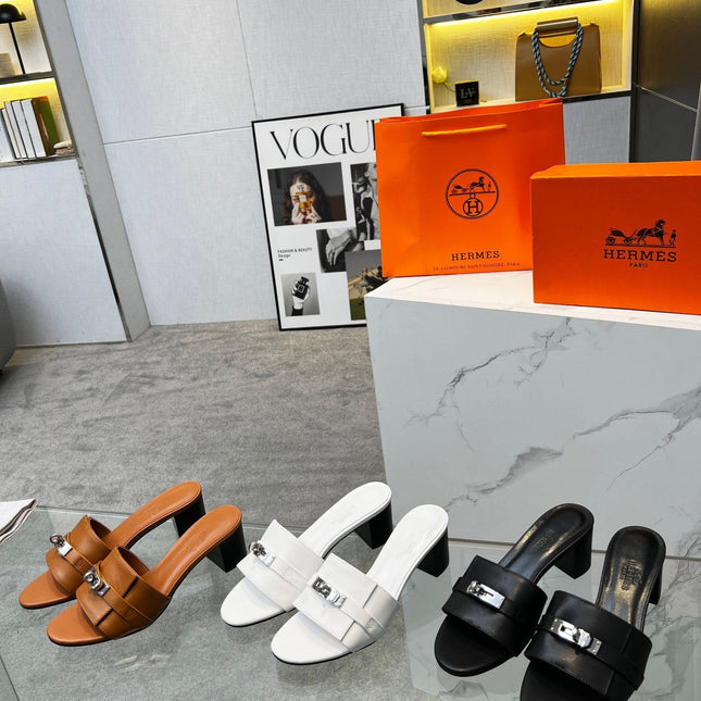 Gigi 50 Sandal Tan Calfskin