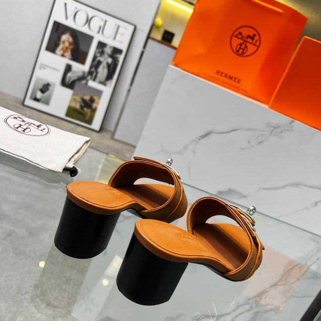 Gigi 50 Sandal Tan Calfskin