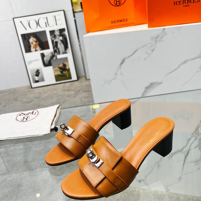 Gigi 50 Sandal Tan Calfskin