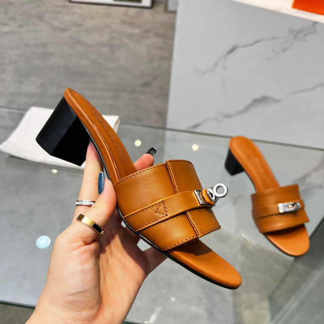 Gigi 50 Sandal Tan Calfskin