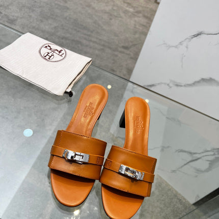 Gigi 50 Sandal Tan Calfskin