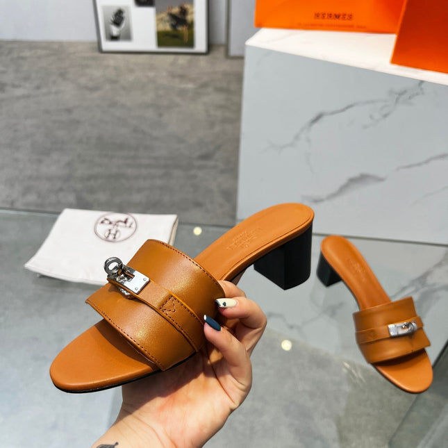 Gigi 50 Sandal Tan Calfskin