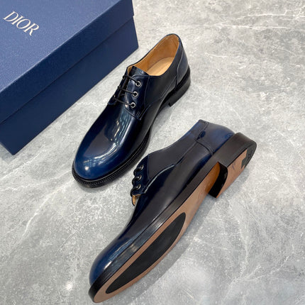 CD HOMME LOAFER NAVY POLISHED CALFSKIN