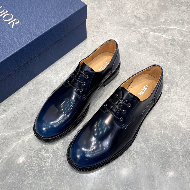CD HOMME LOAFER NAVY POLISHED CALFSKIN