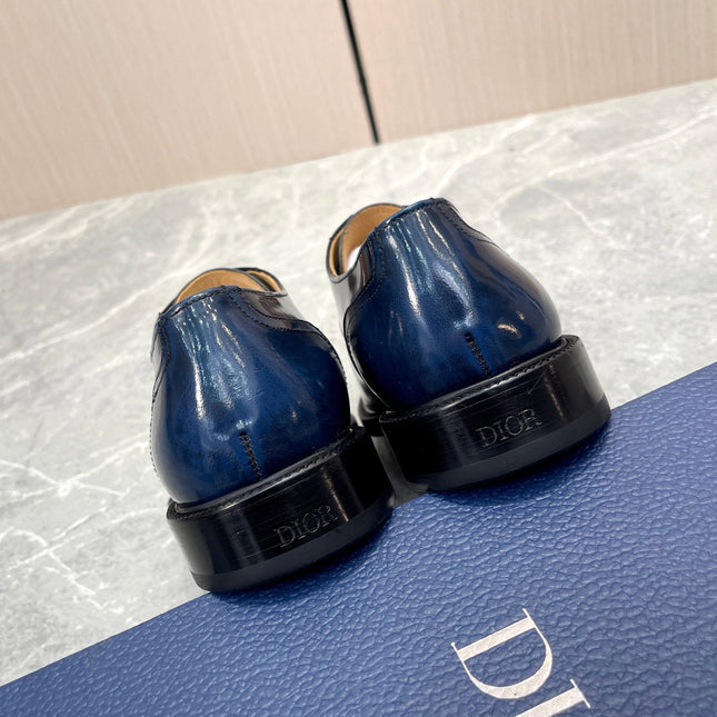 CD HOMME LOAFER NAVY POLISHED CALFSKIN