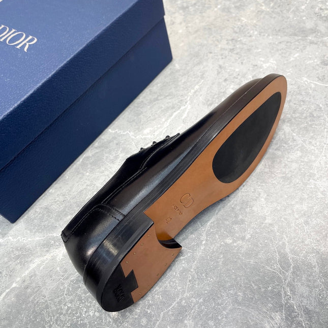 CD HOMME LOAFER BLACK CALFSKIN