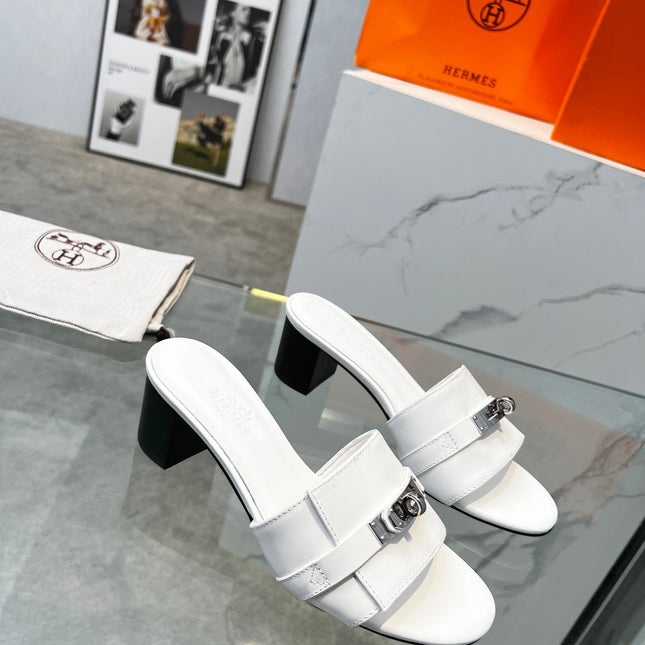 Gigi 50 Sandal White Calfskin