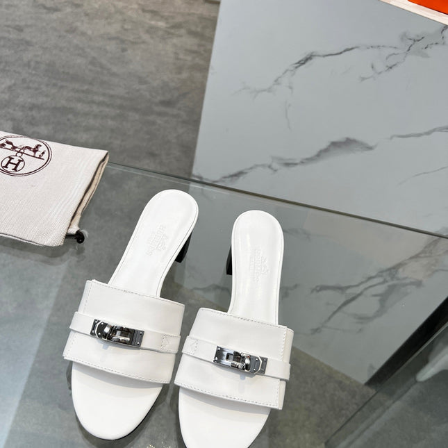 Gigi 50 Sandal White Calfskin