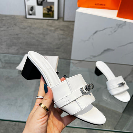 Gigi 50 Sandal White Calfskin
