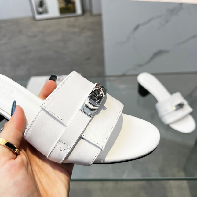 Gigi 50 Sandal White Calfskin