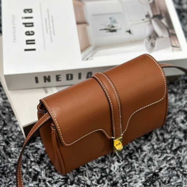 CLASSIC MINI 18 CINNAMON BROWN CALFSKIN