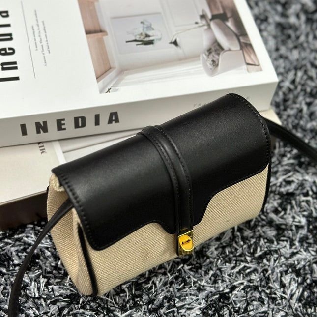 CLASSIC MINI 18 WHITE BLACK CALFSKIN