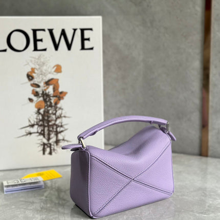 LOE MINI 18 PUZZLE BAG IN LIGHT PURPLE CALFSKIN