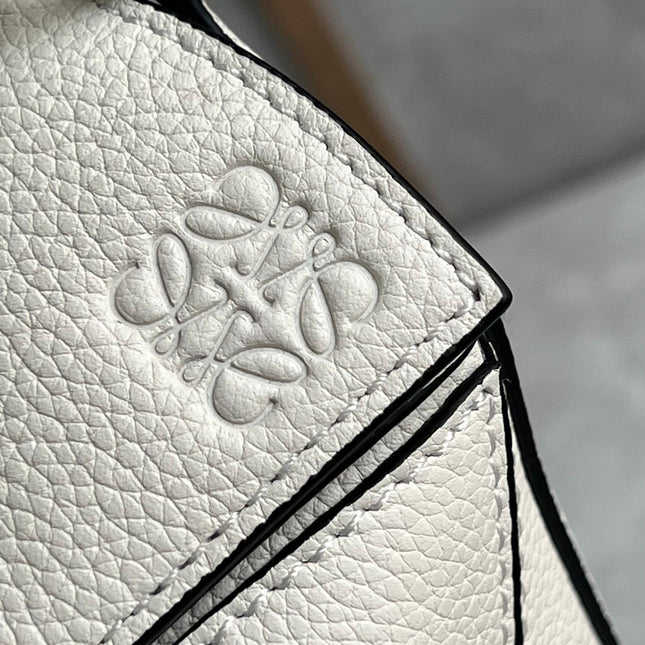 LOE MINI 18 PUZZLE BAG IN WHITE CALFSKIN