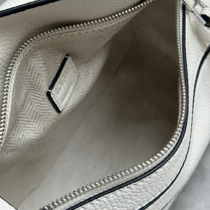 LOE MINI 18 PUZZLE BAG IN WHITE CALFSKIN