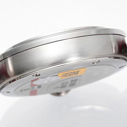 PASHA DE CARTIER WATCH SILVER CASE WITH CRIMSON RED LEATHER STRAP