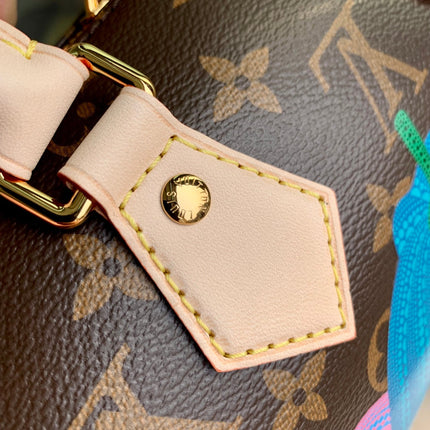 LV x YK SPEEDY BANDOULIÈRE 20 IN BROWN MONOGRAM COATED CANVAS AND CALFSKIN