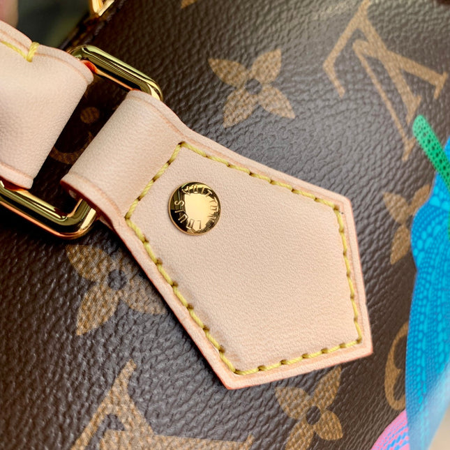 LV x YK SPEEDY BANDOULIÈRE 20 IN BROWN MONOGRAM COATED CANVAS AND CALFSKIN