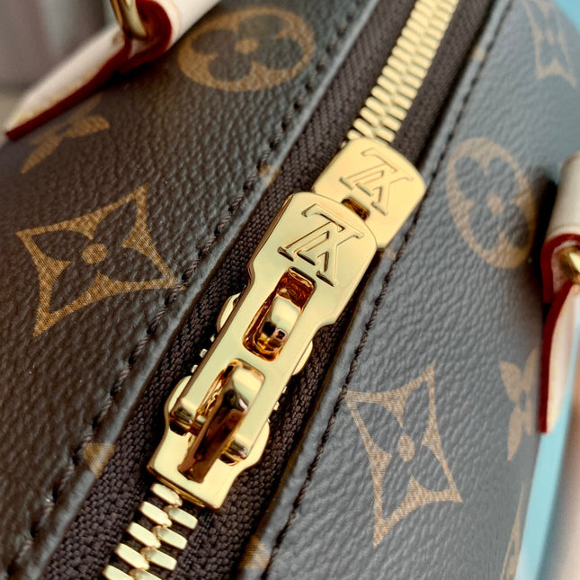 LV x YK SPEEDY BANDOULIÈRE 20 IN BROWN MONOGRAM COATED CANVAS AND CALFSKIN