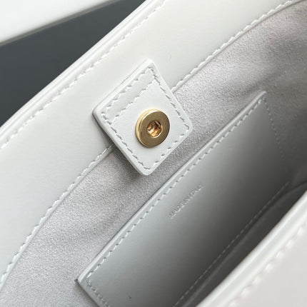 CUIR TRIPHOME 19 WHITE SMOOTH CALFSKIN BUCKET BAG