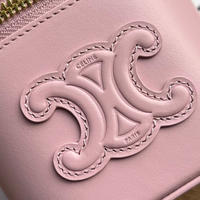 CUIR TRIPHOME 19 PINK PASTEL SMOOTH CALFSKIN BUCKET BAG