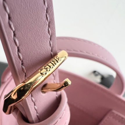CUIR TRIPHOME 19 PINK PASTEL SMOOTH CALFSKIN BUCKET BAG