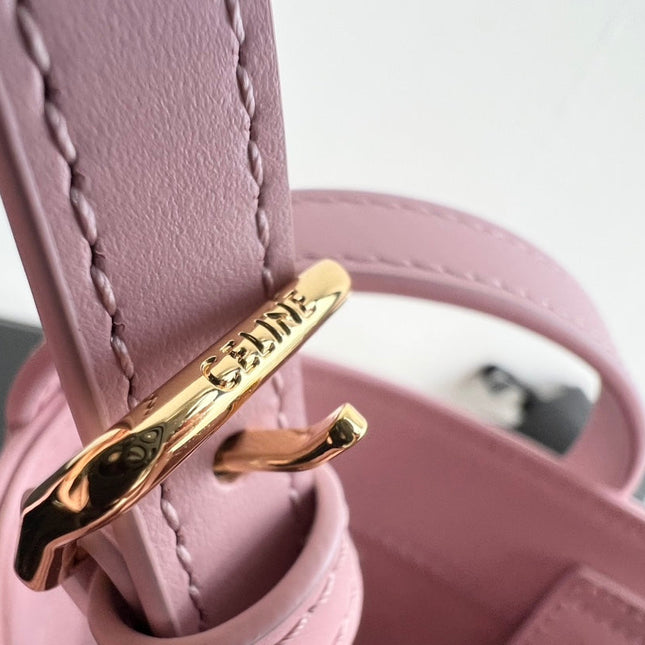 CUIR TRIPHOME 19 PINK PASTEL SMOOTH CALFSKIN BUCKET BAG