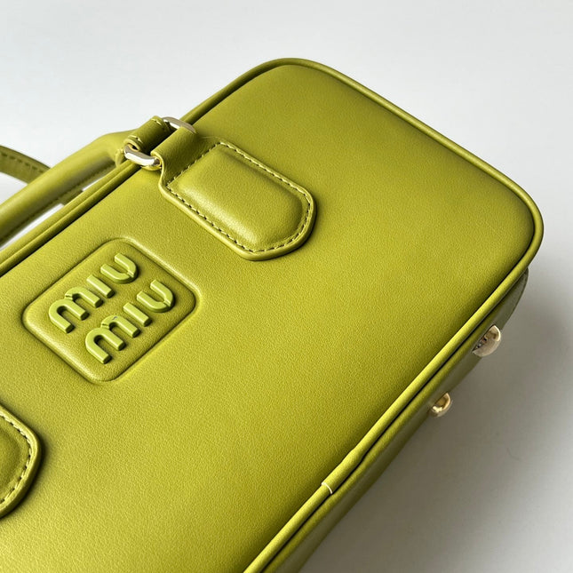 ARCADIE 27 BAG IN NEON YELLOW CALFSKIN