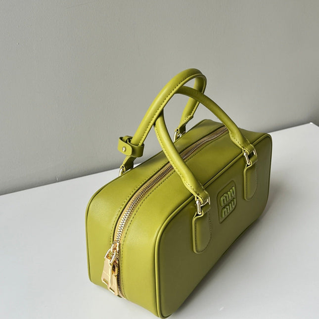 ARCADIE 27 BAG IN NEON YELLOW CALFSKIN