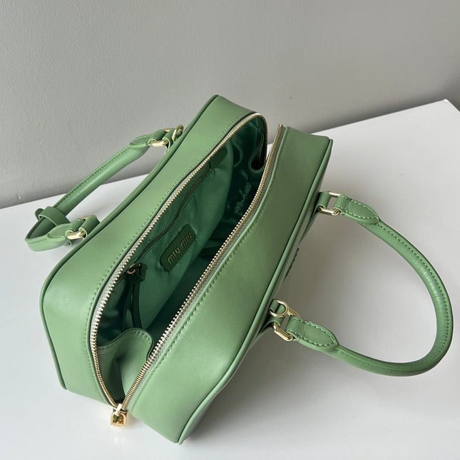 ARCADIE 27 BAG IN EMERALD GREEN CALFSKIN