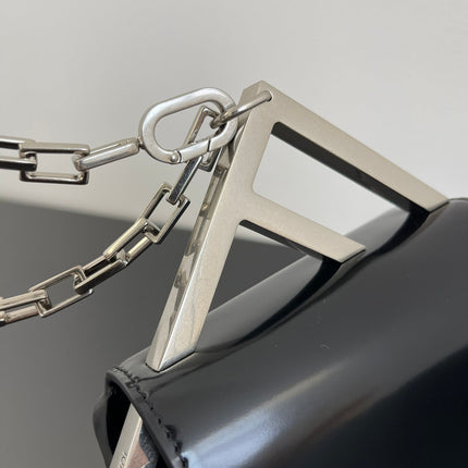 FENDI MINI FIRST SIGHT 13 BAG IN BLACK CALFSKIN WITH SILVER HARDWARE