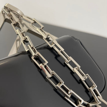 FENDI MINI FIRST SIGHT 13 BAG IN BLACK CALFSKIN WITH SILVER HARDWARE
