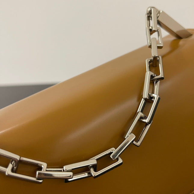 FENDI MINI FIRST SIGHT 23 BAG IN COPPER BROWN CALFSKIN WITH SILVER HARDWARE