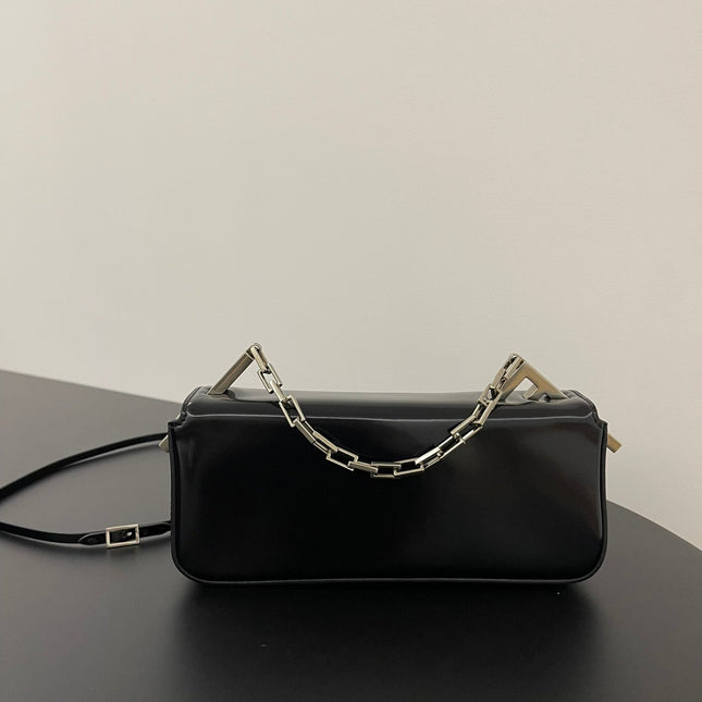 FENDI MINI FIRST SIGHT 23 BAG IN BLACK CALFSKIN WITH SILVER HARDWARE