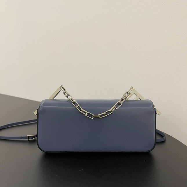 FENDI MINI FIRST SIGHT 23 BAG IN INDIGO BLUE CALFSKIN WITH SILVER HARDWARE