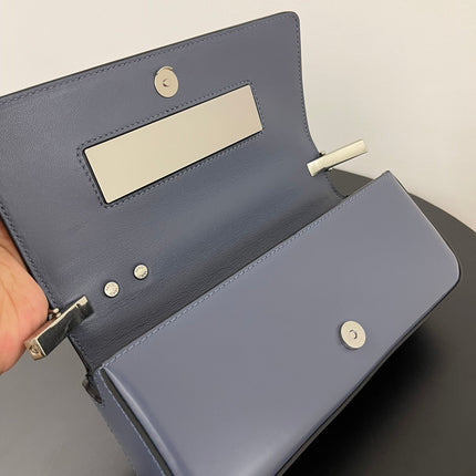 FENDI MINI FIRST SIGHT 23 BAG IN INDIGO BLUE CALFSKIN WITH SILVER HARDWARE