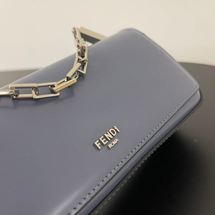 FENDI MINI FIRST SIGHT 23 BAG IN INDIGO BLUE CALFSKIN WITH SILVER HARDWARE