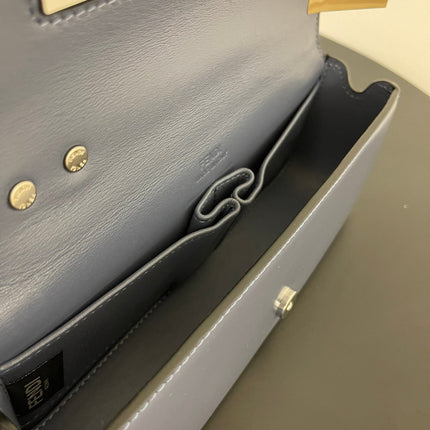 FENDI MINI FIRST SIGHT 23 BAG IN INDIGO BLUE CALFSKIN WITH SILVER HARDWARE