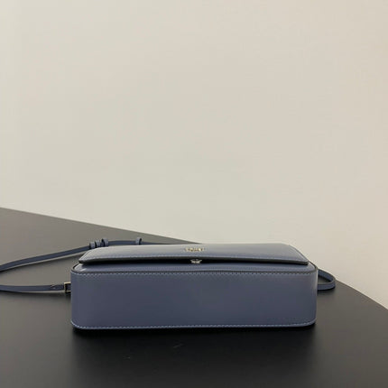 FENDI MINI FIRST SIGHT 23 BAG IN INDIGO BLUE CALFSKIN WITH SILVER HARDWARE