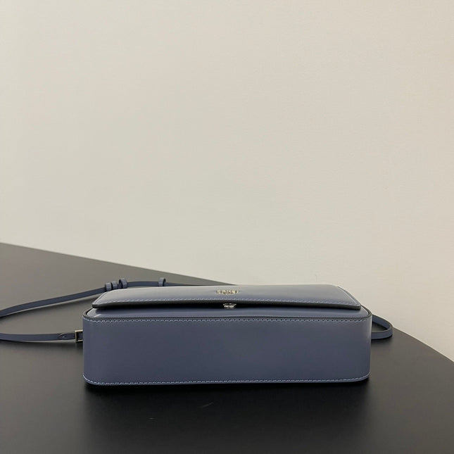FENDI MINI FIRST SIGHT 23 BAG IN INDIGO BLUE CALFSKIN WITH SILVER HARDWARE