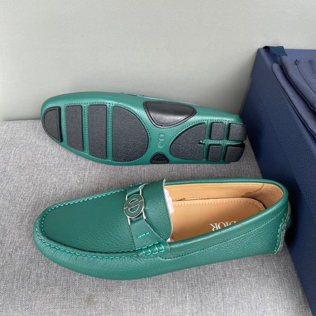 CD JUAL ICON BUCKLE LOAFER PINE GRAINED CALFSKIN