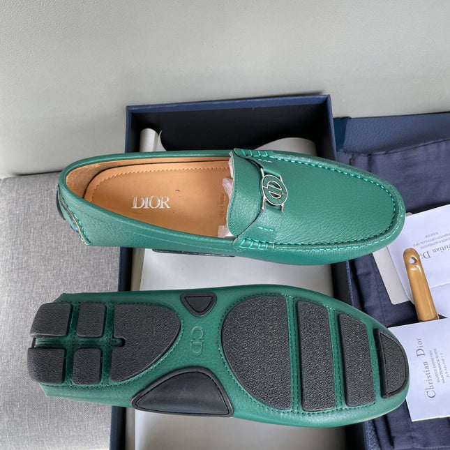 CD JUAL ICON BUCKLE LOAFER PINE GRAINED CALFSKIN
