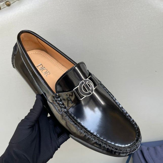 CD JUAL ICON BUCKLE LOAFER BLACK POLISHED CALFSKIN