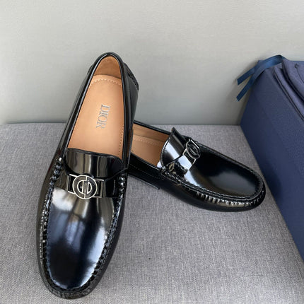 CD JUAL ICON BUCKLE LOAFER BLACK POLISHED CALFSKIN