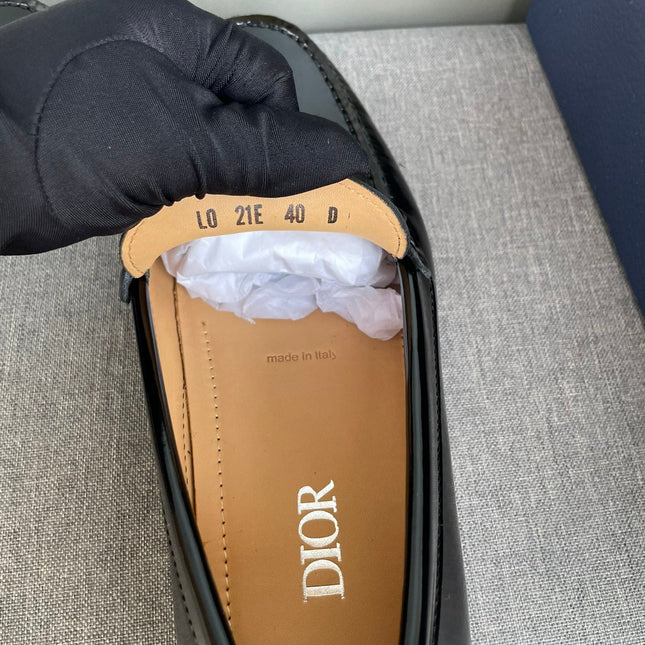 CD JUAL ICON BUCKLE LOAFER BLACK POLISHED CALFSKIN